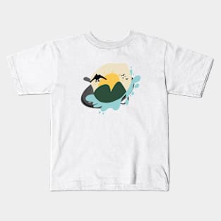 Fried eggs behind the sun Kids T-Shirt